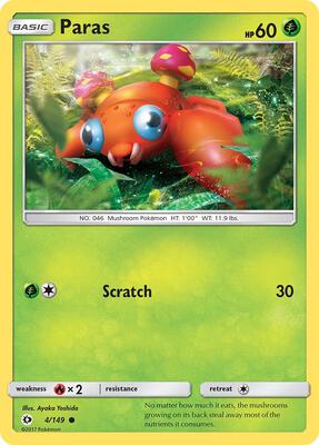 Paras card from SM Base Set