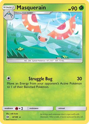Masquerain card from SM Base Set