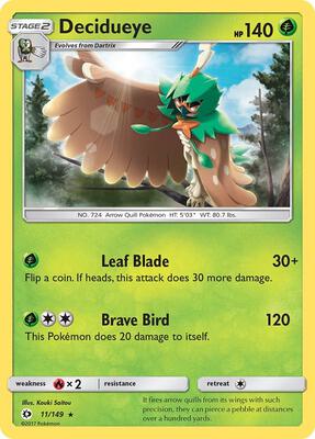 Decidueye card from SM Base Set