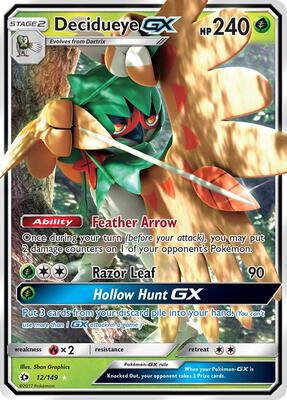 Decidueye GX card from SM Base Set