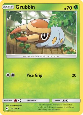 Grubbin card from SM Base Set