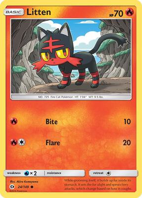 Litten card from SM Base Set