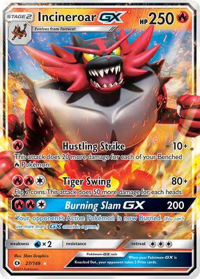 Incineroar GX card from SM Base Set
