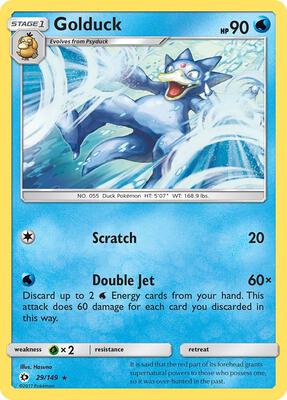 Golduck card from SM Base Set