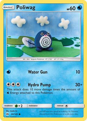 Poliwag card from SM Base Set