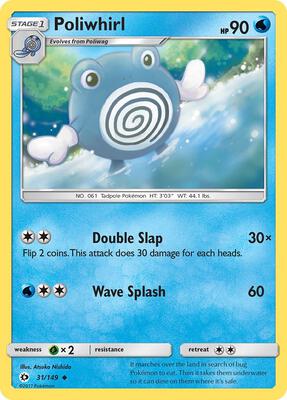 Poliwhirl card from SM Base Set