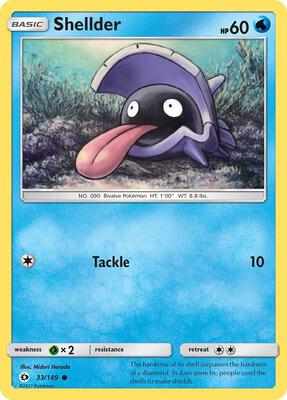Shellder card from SM Base Set