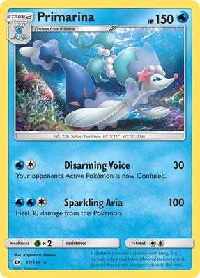 Primarina card from SM Base Set
