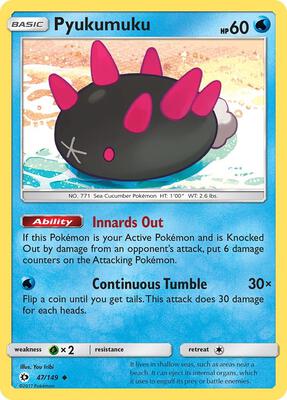 Pyukumuku card from SM Base Set