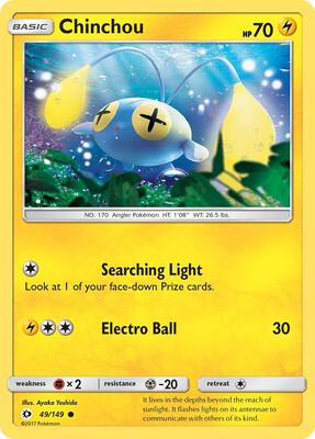 Chinchou card from SM Base Set