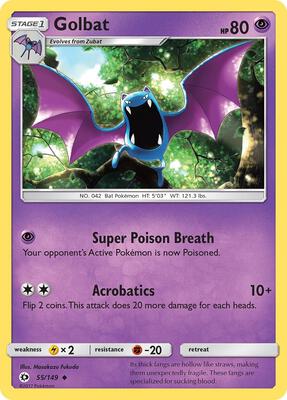 Golbat card from SM Base Set