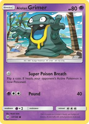 Alolan Grimer card from SM Base Set