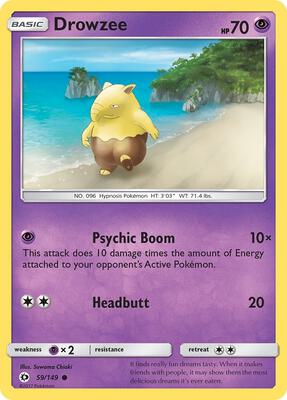 Drowzee card from SM Base Set