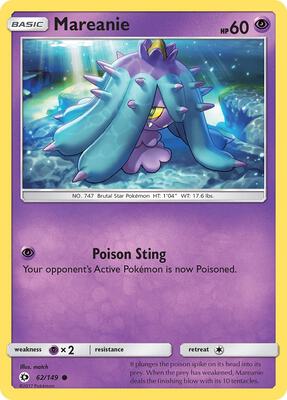 Mareanie card from SM Base Set