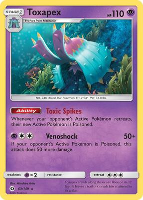 Toxapex card from SM Base Set