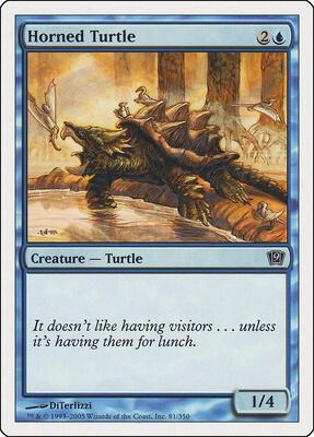 Horned Turtle card from 9th Edition