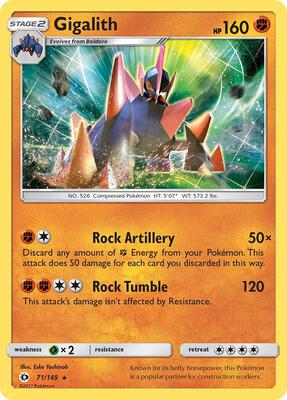 Gigalith card from SM Base Set