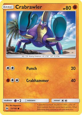 Crabrawler card from SM Base Set