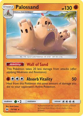 Palossand card from SM Base Set