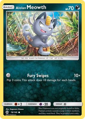 Alolan Meowth card from SM Base Set