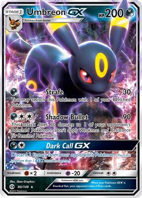 Umbreon GX card from SM Base Set