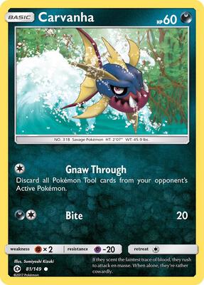 Carvanha card from SM Base Set