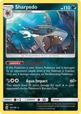 Sharpedo card from SM Base Set