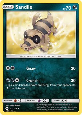 Sandile card from SM Base Set