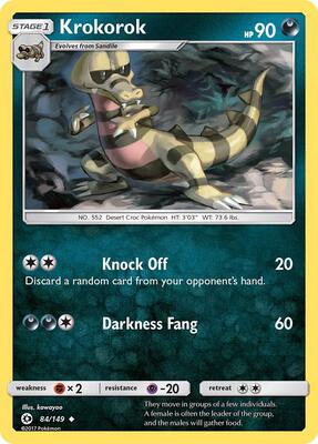 Krokorok card from SM Base Set