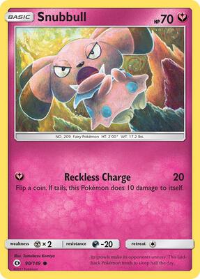 Snubbull card from SM Base Set