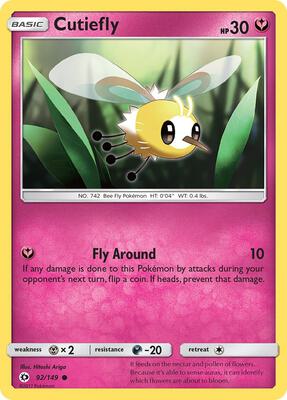 Cutiefly card from SM Base Set