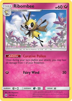 Ribombee card from SM Base Set
