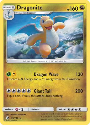 Dragonite card from SM Base Set