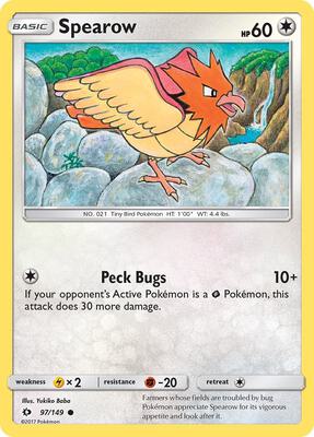 Spearow card from SM Base Set