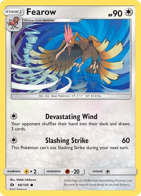 Fearow card from SM Base Set