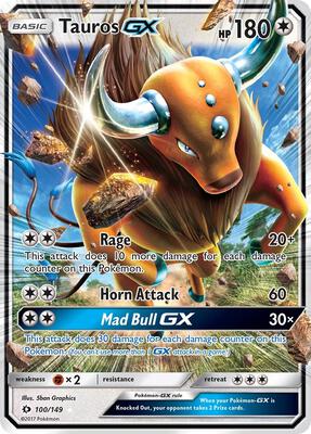 Tauros GX card from SM Base Set