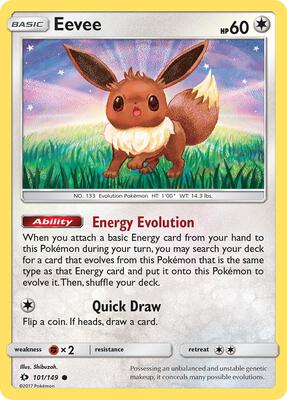 Eevee card from SM Base Set