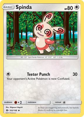 Spinda card from SM Base Set