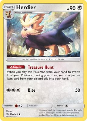 Herdier card from SM Base Set