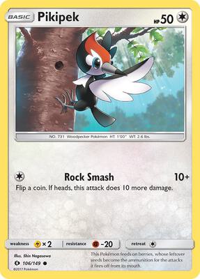 Pikipek card from SM Base Set