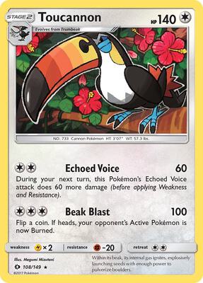 Toucannon card from SM Base Set