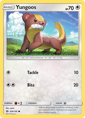 Yungoos card from SM Base Set