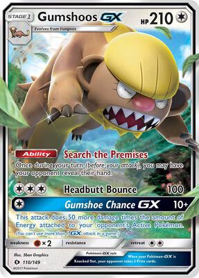 Gumshoos GX card from SM Base Set