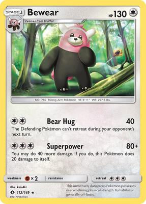 Bewear card from SM Base Set