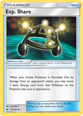 Exp. Share card from SM Base Set