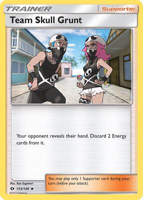 Team Skull Grunt card from SM Base Set