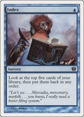 Index card from 9th Edition