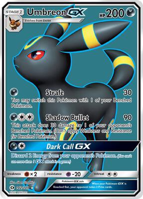 Umbreon GX (Full Art) card from SM Base Set
