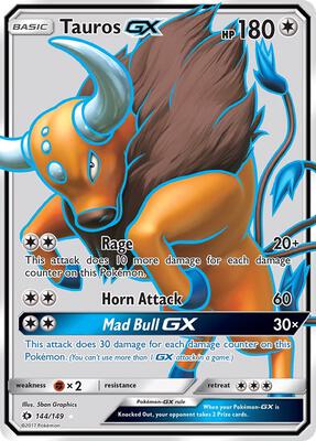 Tauros GX (Full Art) card from SM Base Set