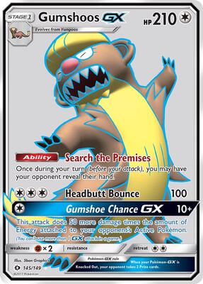 Gumshoos GX (Full Art) card from SM Base Set